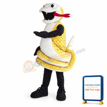 Golden Cobra Snake Mascot Costume