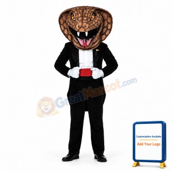 Gentleman Cobra Snake Mascot Costume