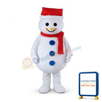 Snow Man Mascot Costume Christmas Xmas Snowman