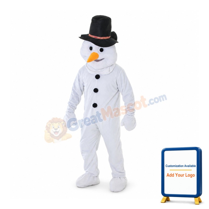 Cartoon Snowman Mascot Costume