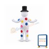Colorful Petals Cartoon Snowman Mascot Costume