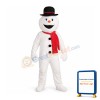White Snow Man Red ScarfMascot Costume