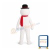 White Snow Man Red ScarfMascot Costume
