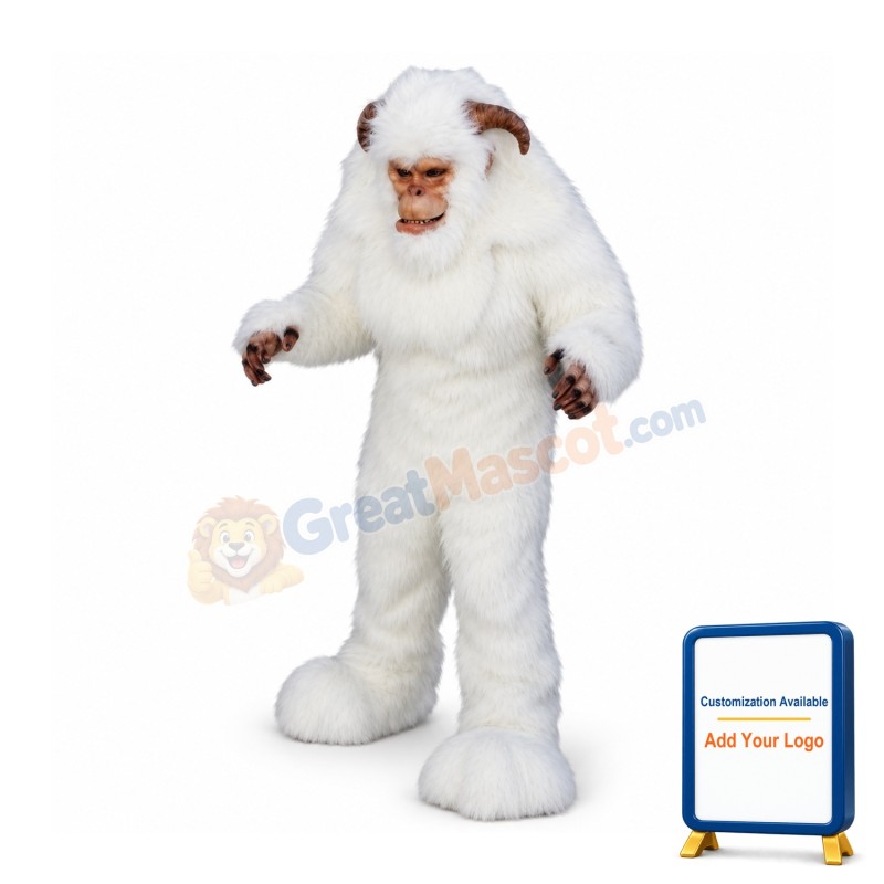 Yeti Long Wool Snowman Mascot Costume
