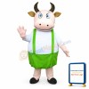 Fat Cow Fancy Cute Dad Cow Mascot Costume