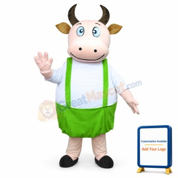 Fat Cow Fancy Cute Dad Cow Mascot Costume