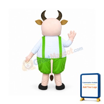 Fat Cow Fancy Cute Dad Cow Mascot Costume