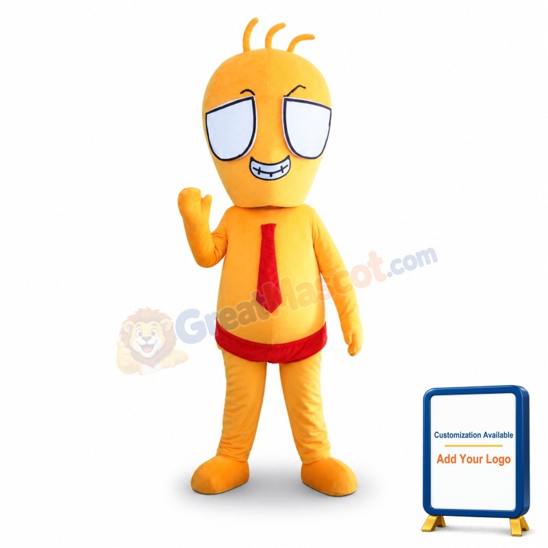 Orange Boy Strange Boy Mascot Costume