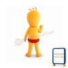 Orange Boy Strange Boy Mascot Costume