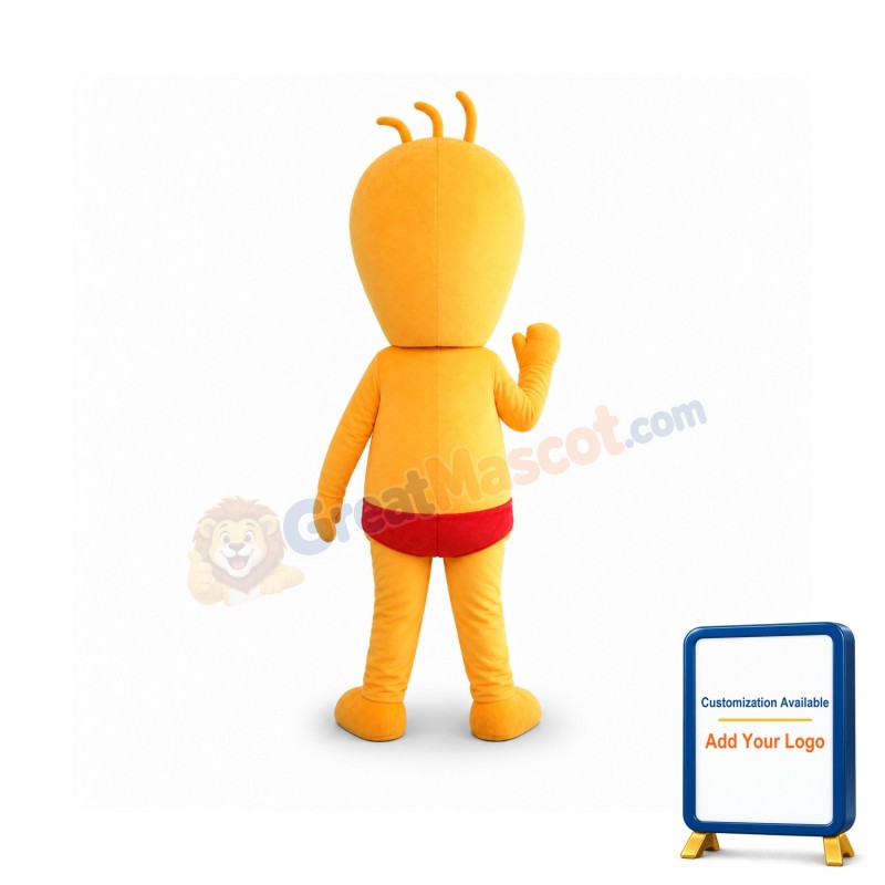 Orange Boy Strange Boy Mascot Costume
