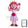 Princess Girl Mascot Costume Pink Dress Mascot Costume
