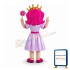 Princess Girl Mascot Costume Pink Dress Mascot Costume