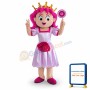 Princess Girl Mascot Costume Pink Dress Mascot Costume