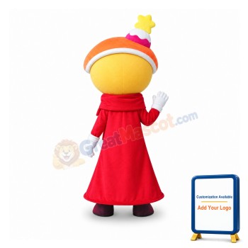 Doll Girl Red Dress Girl Mascot Costume