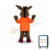 Cute Grey Donkey Mascot Costume