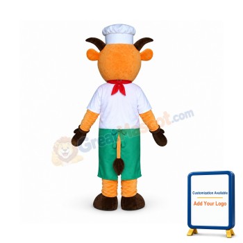 Hat Orange Cow Mascot Costume