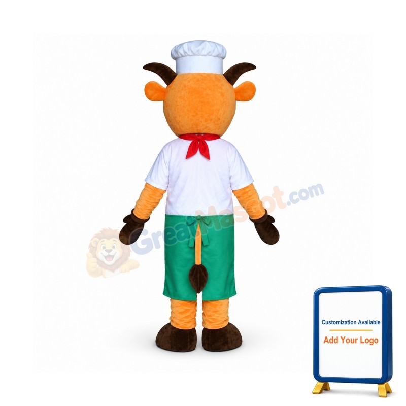 Hat Orange Cow Mascot Costume