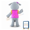Pink Vest Rhinoceros Mascot Costume