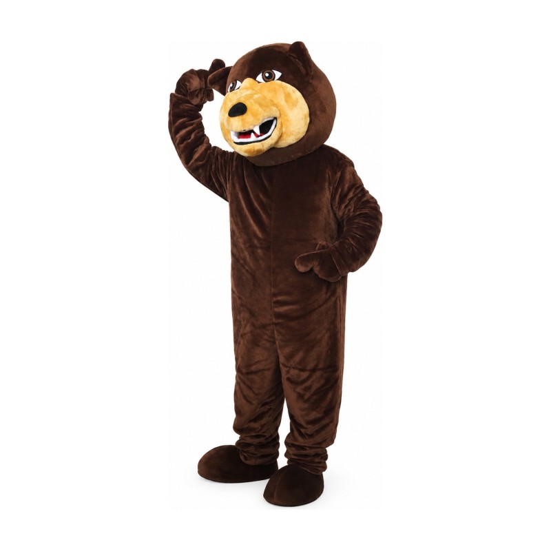 Brown Grizzly Bear Flexible Mascot Costume