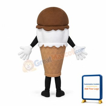 Hand-Dipped IceCream Waver Adult Mascot Costume