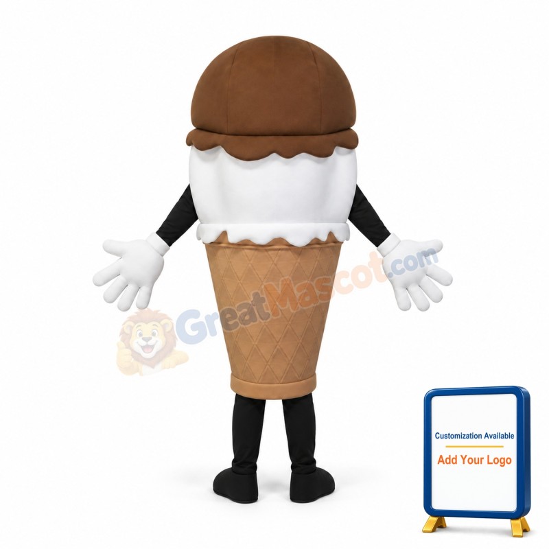 Hand-Dipped IceCream Waver Adult Mascot Costume
