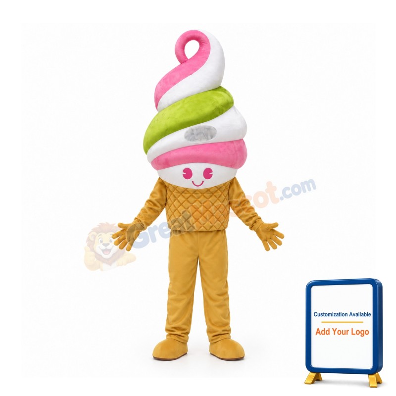 Ice Cream Cone Mascot Costume