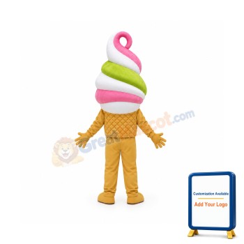 Ice Cream Cone Mascot Costume