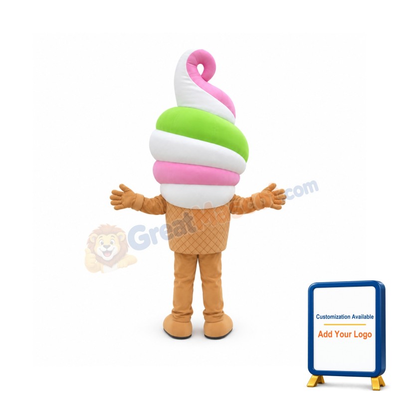 Ice Cream Delicious Carton Cone Mascot Costumes