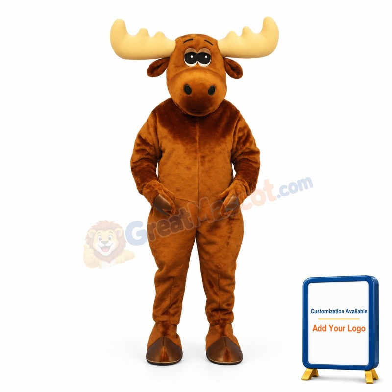Moony Moose Mascot Costume