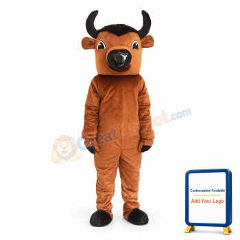 Brown Buffalo Mascot Costume