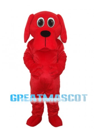 Black Nose Rooney Red Dog Mascot Adult Costume Free Shipping