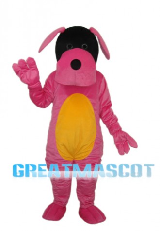 Pink Dog Mascot Adult Costume Free Shipping