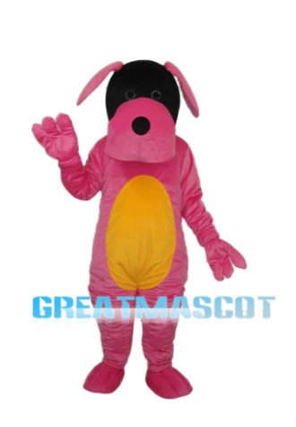 Pink Dog Mascot Adult Costume Free Shipping