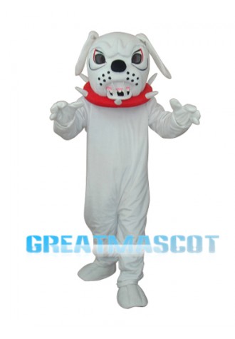 White Angry Dog Adult Mascot Costume Free Shipping