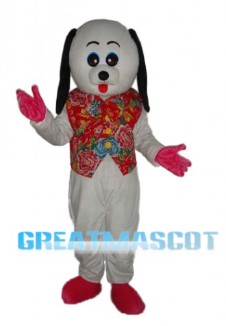 White Dog Mascot Adult Costume Free Shipping