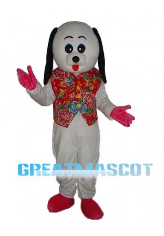 White Dog Mascot Adult Costume Free Shipping