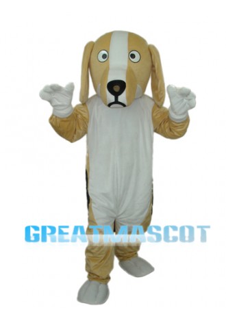 Khaki and White Dog Mascot Adult Costume Free Shipping