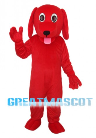 Little Red Dog Mascot Adult Costume Free Shipping