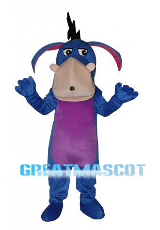 Blue Eeyore Adult Mascot Costume Free Shipping