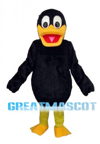 Long Wool Black Duck Mascot Adult Costume Free Shipping