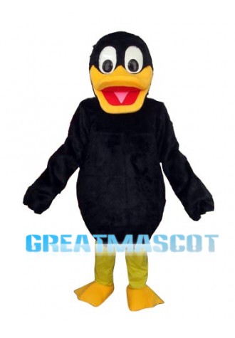 Long Wool Black Duck Mascot Adult Costume Free Shipping