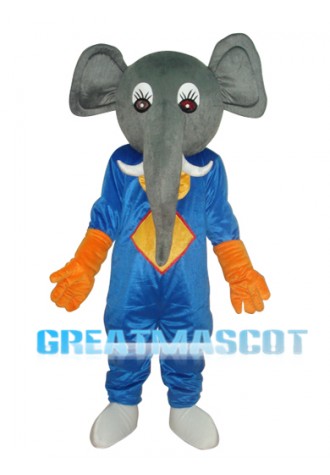 Blue Elephant Mascot Adult Costume Free Shipping