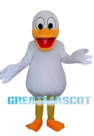 White Duck Mascot Adult Costume Free Shipping