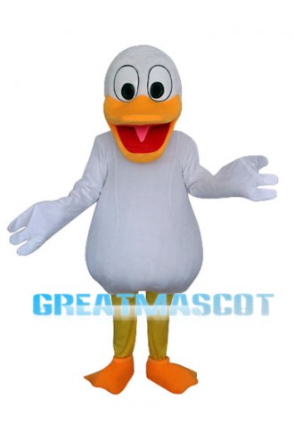 White Duck Mascot Adult Costume Free Shipping