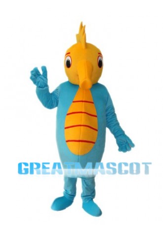 Seahorse costume blue seahorse mascot for adult costume full-fle Free Shipping