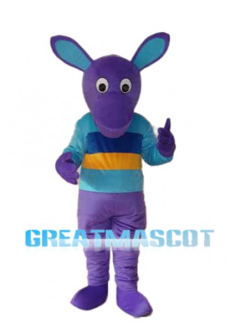 Purple Kangaroo Mascot Adult Costume Free Shipping