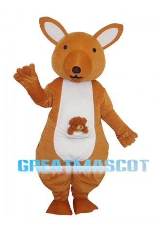 Yellow Kangaroo Mascot Adult Costume Free Shipping