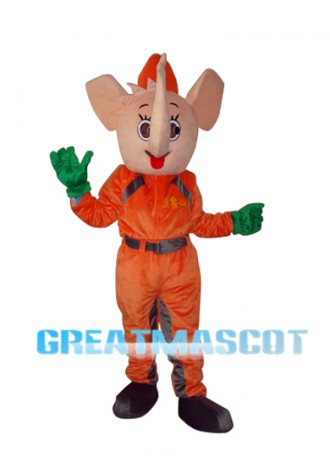 Orange Elephant Mascot Adult Costume Free Shipping