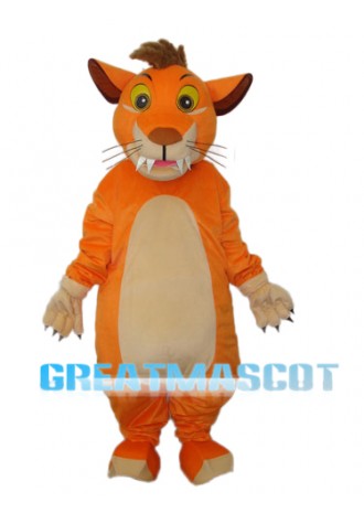 Orange Lion Mascot Adult Costume Free Shipping