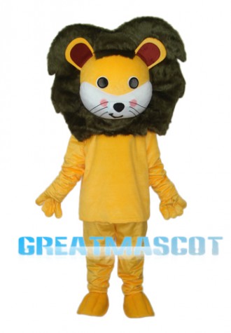 Small Yellow Lion Mascot Adult Costume Free Shipping